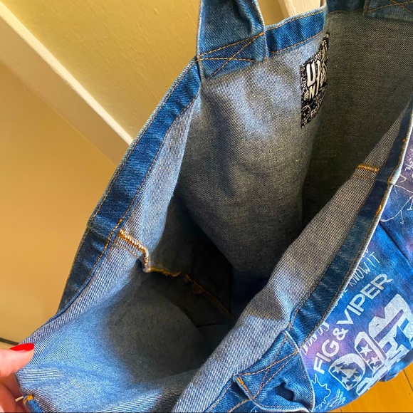 1/1 Fig & Viper x Up All Night x Dim Mak Jean Tote (+ signed Steve Aoki ticket) - Picture 12 of 13